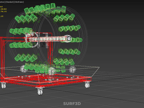GARDEN ROTARY HYDROPONIC SPIN PLANT GROW FARM CYLINDER SYSTEM UP 3D Model