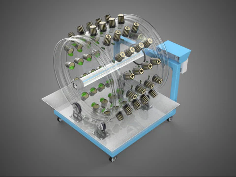 IOT CONTROL WHEEL ROTARY HYDROPONIC GARDEN PLANT FARMING SYSTEM 3D Model