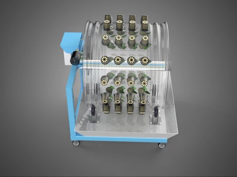 IOT CONTROL WHEEL ROTARY HYDROPONIC GARDEN PLANT FARMING SYSTEM 3D Model