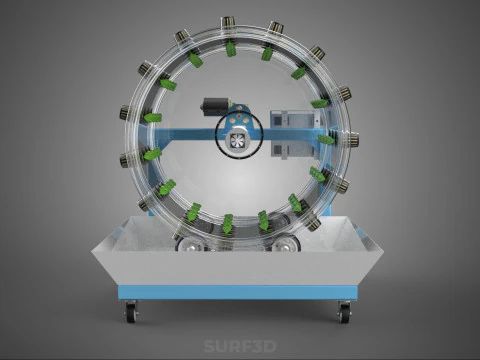IOT CONTROL WHEEL ROTARY HYDROPONIC GARDEN PLANT FARMING SYSTEM 3D Model