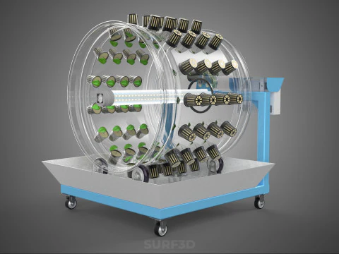 IOT CONTROL WHEEL ROTARY HYDROPONIC GARDEN PLANT FARMING SYSTEM 3D Model