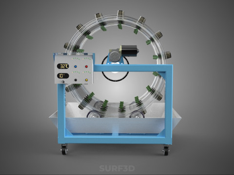 IOT CONTROL WHEEL ROTARY HYDROPONIC GARDEN PLANT FARMING SYSTEM Model 3D