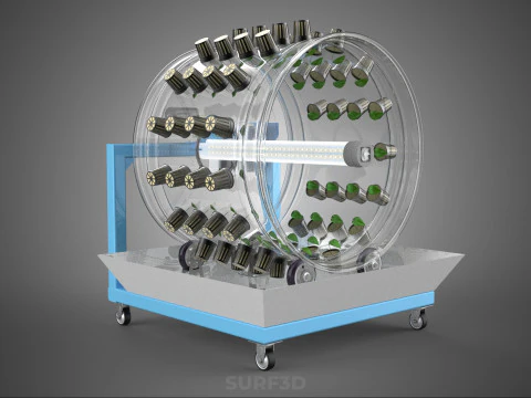 IOT CONTROL WHEEL ROTARY HYDROPONIC GARDEN PLANT FARMING SYSTEM 3D Model