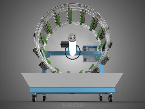 IOT CONTROL WHEEL ROTARY HYDROPONIC GARDEN PLANT FARMING SYSTEM 3D Model