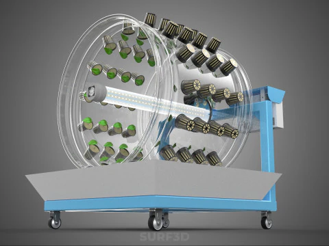 IOT CONTROL WHEEL ROTARY HYDROPONIC GARDEN PLANT FARMING SYSTEM 3D Model