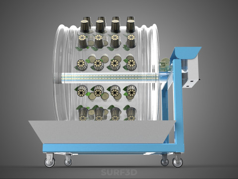 IOT CONTROL WHEEL ROTARY HYDROPONIC GARDEN PLANT FARMING SYSTEM Model 3D