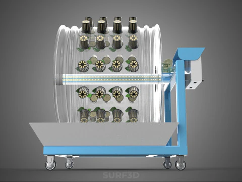 IOT CONTROL WHEEL ROTARY HYDROPONIC GARDEN PLANT FARMING SYSTEM 3D Model
