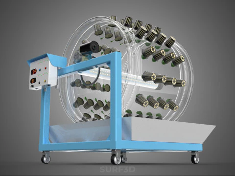 IOT CONTROL WHEEL ROTARY HYDROPONIC GARDEN PLANT FARMING SYSTEM 3D Model