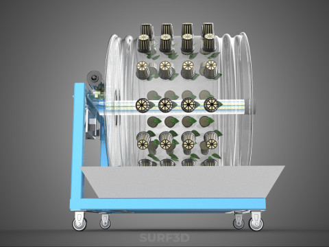IOT CONTROL WHEEL ROTARY HYDROPONIC GARDEN PLANT FARMING SYSTEM Model 3D