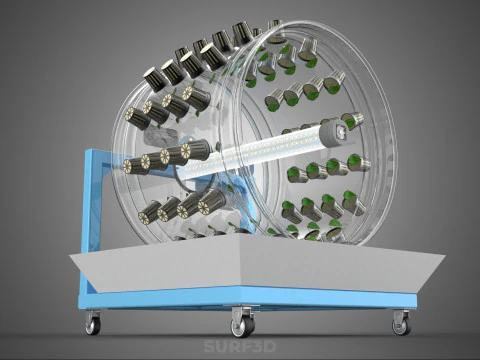 IOT CONTROL WHEEL ROTARY HYDROPONIC GARDEN PLANT FARMING SYSTEM 3D Model