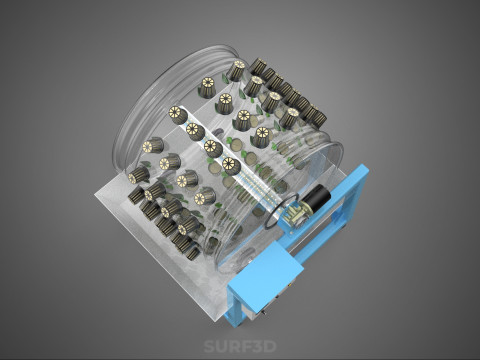 IOT CONTROL WHEEL ROTARY HYDROPONIC GARDEN PLANT FARMING SYSTEM Model 3D