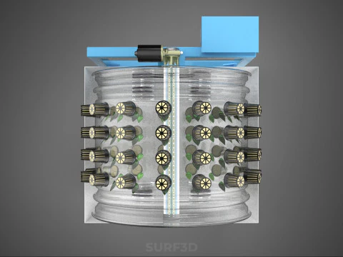 IOT CONTROL WHEEL ROTARY HYDROPONIC GARDEN PLANT FARMING SYSTEM 3D Model