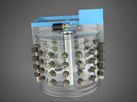 IOT CONTROL WHEEL ROTARY HYDROPONIC GARDEN PLANT FARMING SYSTEM 3D Model