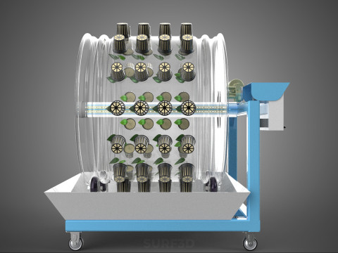 IOT CONTROL WHEEL ROTARY HYDROPONIC GARDEN PLANT FARMING SYSTEM Model 3D