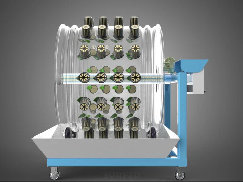 IOT CONTROL WHEEL ROTARY HYDROPONIC GARDEN PLANT FARMING SYSTEM 3D Model