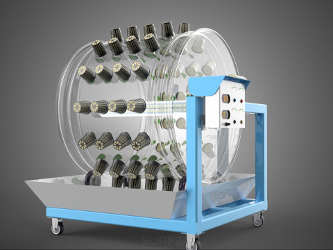 IOT CONTROL WHEEL ROTARY HYDROPONIC GARDEN PLANT FARMING SYSTEM Model 3D