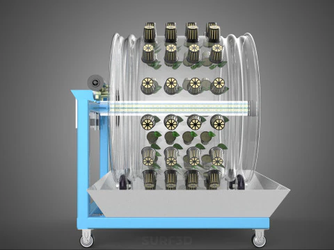 IOT CONTROL WHEEL ROTARY HYDROPONIC GARDEN PLANT FARMING SYSTEM 3D Model