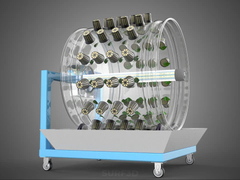 IOT CONTROL WHEEL ROTARY HYDROPONIC GARDEN PLANT FARMING SYSTEM 3D Model