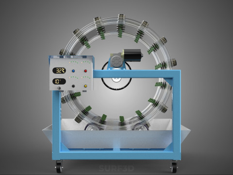 IOT CONTROL WHEEL ROTARY HYDROPONIC GARDEN PLANT FARMING SYSTEM Model 3D