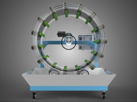 IOT CONTROL WHEEL ROTARY HYDROPONIC GARDEN PLANT FARMING SYSTEM Model 3D