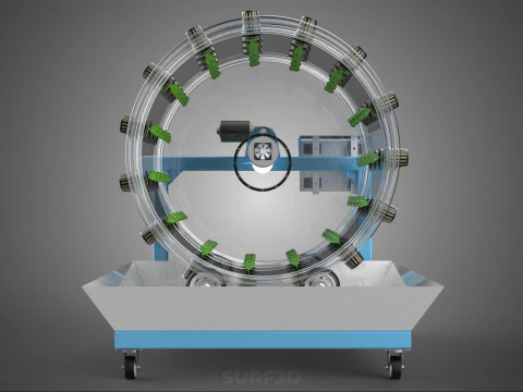 IOT CONTROL WHEEL ROTARY HYDROPONIC GARDEN PLANT FARMING SYSTEM 3D Model