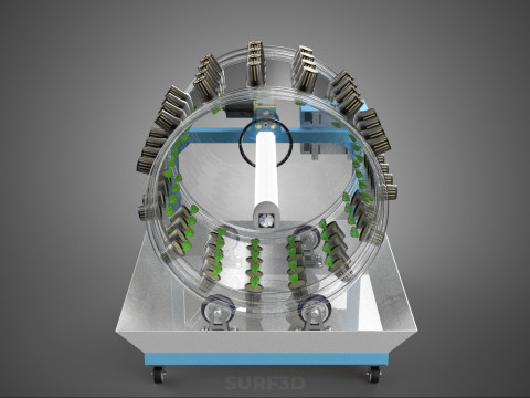 IOT CONTROL WHEEL ROTARY HYDROPONIC GARDEN PLANT FARMING SYSTEM Model 3D