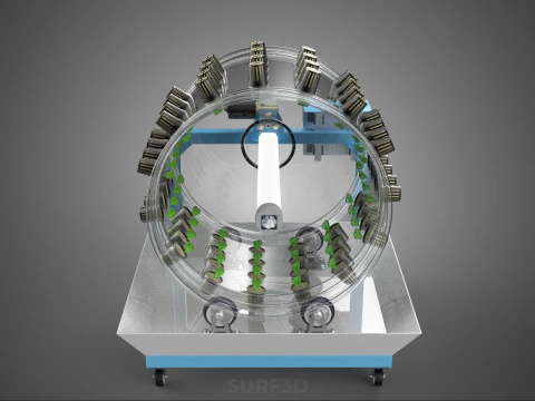 IOT CONTROL WHEEL ROTARY HYDROPONIC GARDEN PLANT FARMING SYSTEM 3D Model