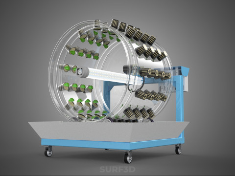 IOT CONTROL WHEEL ROTARY HYDROPONIC GARDEN PLANT FARMING SYSTEM Model 3D