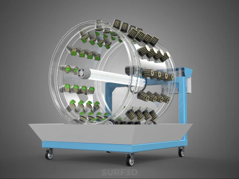 IOT CONTROL WHEEL ROTARY HYDROPONIC GARDEN PLANT FARMING SYSTEM 3D Model