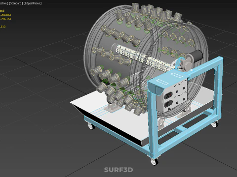IOT CONTROL WHEEL ROTARY HYDROPONIC GARDEN PLANT FARMING SYSTEM 3D Model