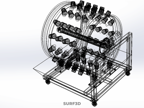 IOT CONTROL WHEEL ROTARY HYDROPONIC GARDEN PLANT FARMING SYSTEM Model 3D