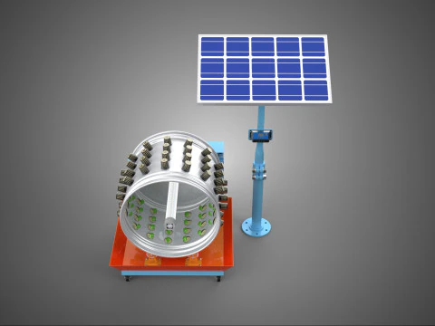 SOLAR PANEL IOT WHEEL ROTARY HYDROPONIC GARDEN PLANT FARM SYSTEM 3D Model