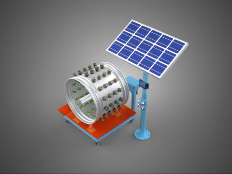 SOLAR PANEL IOT WHEEL ROTARY HYDROPONIC GARDEN PLANT FARM SYSTEM 3D Model