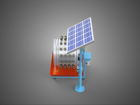 SOLAR PANEL IOT WHEEL ROTARY HYDROPONIC GARDEN PLANT FARM SYSTEM Modello 3D