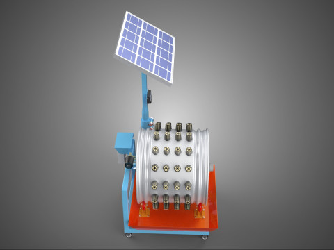 SOLAR PANEL IOT WHEEL ROTARY HYDROPONIC GARDEN PLANT FARM SYSTEM Modello 3D