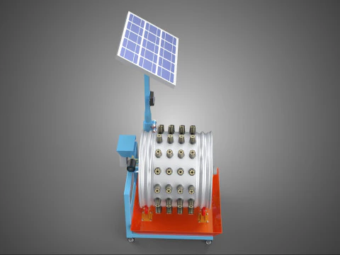 SOLAR PANEL IOT WHEEL ROTARY HYDROPONIC GARDEN PLANT FARM SYSTEM 3D Model