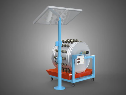 SOLAR PANEL IOT WHEEL ROTARY HYDROPONIC GARDEN PLANT FARM SYSTEM 3D Model