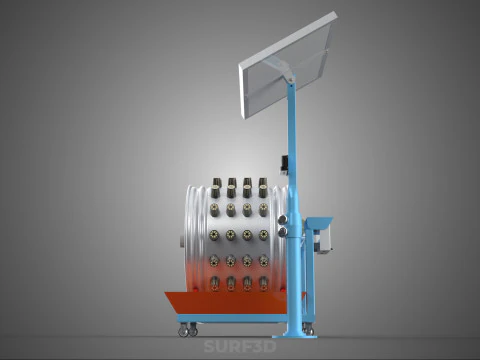 SOLAR PANEL IOT WHEEL ROTARY HYDROPONIC GARDEN PLANT FARM SYSTEM 3D Model