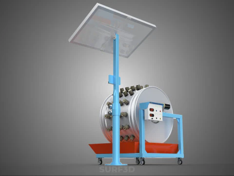 SOLAR PANEL IOT WHEEL ROTARY HYDROPONIC GARDEN PLANT FARM SYSTEM 3D Model