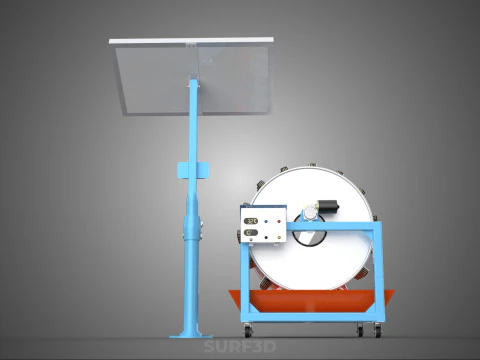 SOLAR PANEL IOT WHEEL ROTARY HYDROPONIC GARDEN PLANT FARM SYSTEM 3D Model