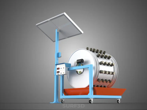 SOLAR PANEL IOT WHEEL ROTARY HYDROPONIC GARDEN PLANT FARM SYSTEM 3D Model