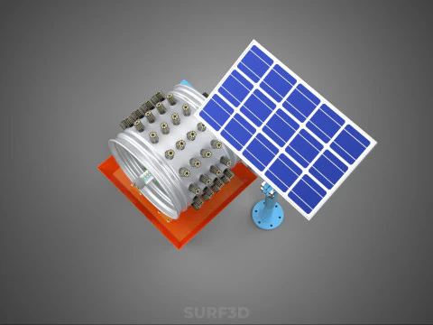 SOLAR PANEL IOT WHEEL ROTARY HYDROPONIC GARDEN PLANT FARM SYSTEM 3D Model