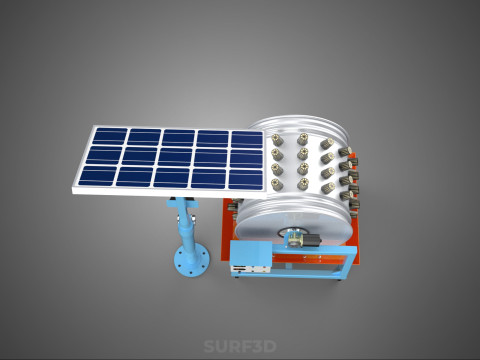 SOLAR PANEL IOT WHEEL ROTARY HYDROPONIC GARDEN PLANT FARM SYSTEM Modello 3D