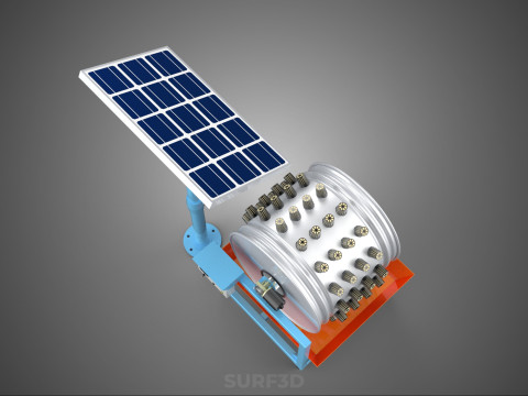 SOLAR PANEL IOT WHEEL ROTARY HYDROPONIC GARDEN PLANT FARM SYSTEM Modello 3D