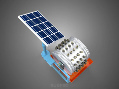 SOLAR PANEL IOT WHEEL ROTARY HYDROPONIC GARDEN PLANT FARM SYSTEM 3D Model