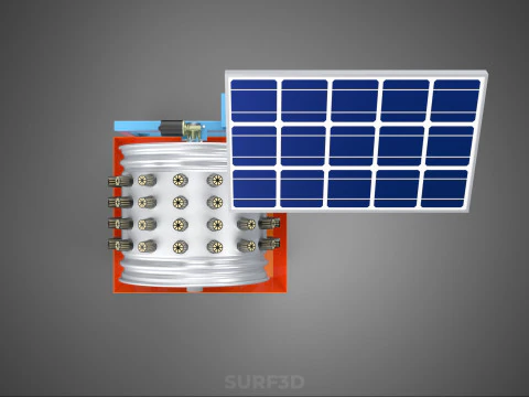 SOLAR PANEL IOT WHEEL ROTARY HYDROPONIC GARDEN PLANT FARM SYSTEM 3D Model