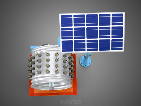 SOLAR PANEL IOT WHEEL ROTARY HYDROPONIC GARDEN PLANT FARM SYSTEM Modello 3D