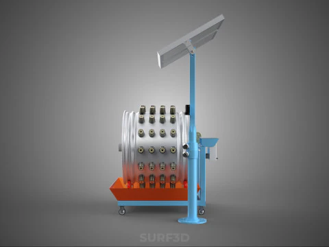 SOLAR PANEL IOT WHEEL ROTARY HYDROPONIC GARDEN PLANT FARM SYSTEM 3D Model