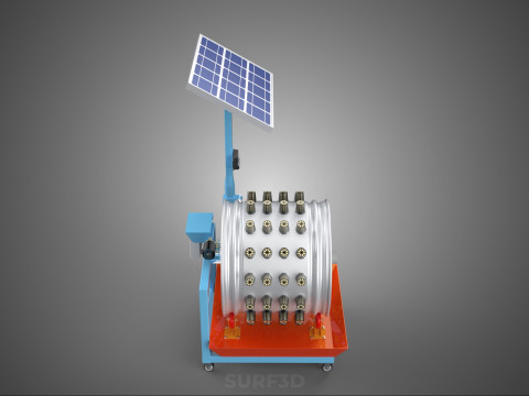 SOLAR PANEL IOT WHEEL ROTARY HYDROPONIC GARDEN PLANT FARM SYSTEM Modello 3D
