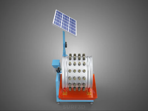 SOLAR PANEL IOT WHEEL ROTARY HYDROPONIC GARDEN PLANT FARM SYSTEM 3D Model